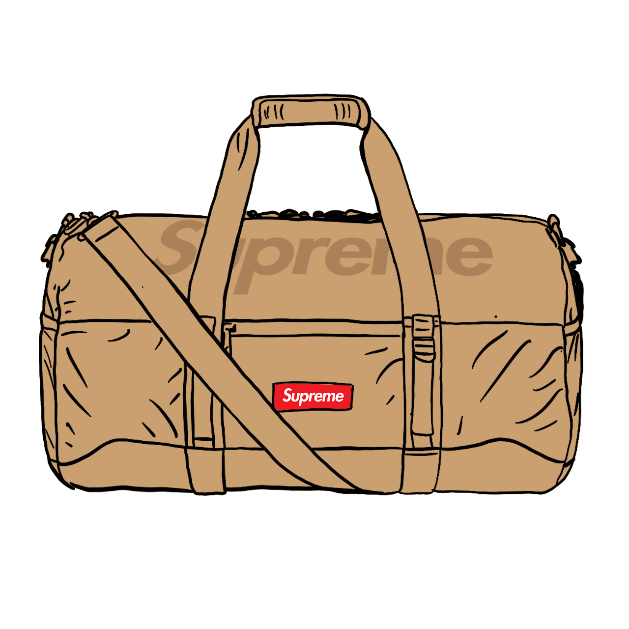 Pre-owned Supreme Duffle Bag (ss21) Tan