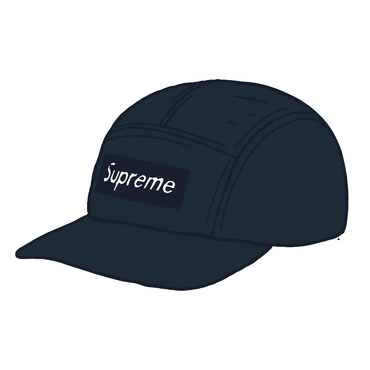 Pre-owned Supreme  Fine Wale Corduroy Camp Cap Navy