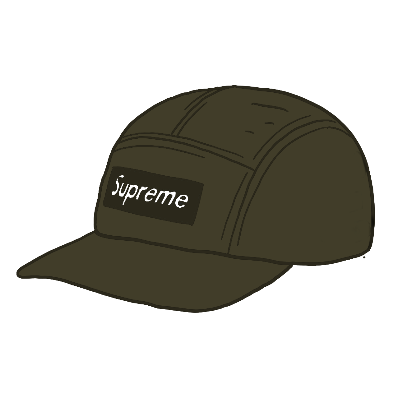Pre-owned Supreme  Fine Wale Corduroy Camp Cap Olive