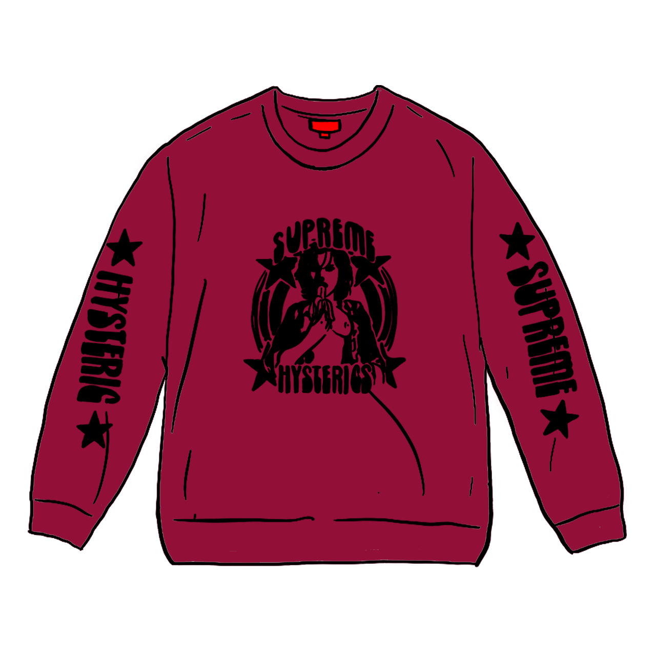 Pre-owned Supreme Hysteric Glamour L/s Tee Dark Magenta