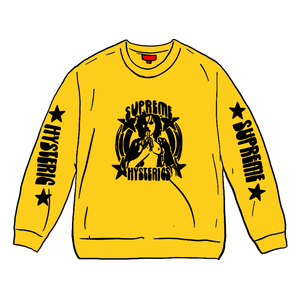 Pre-owned Supreme Hysteric Glamour L/s Tee Yellow