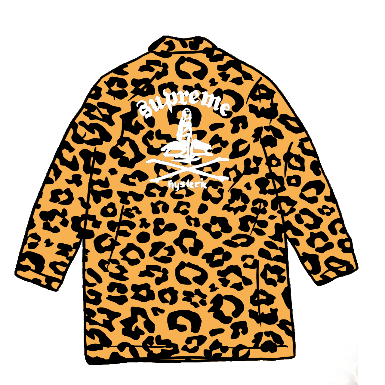 Pre-owned Supreme  Hysteric Glamour Leopard Trench Tan