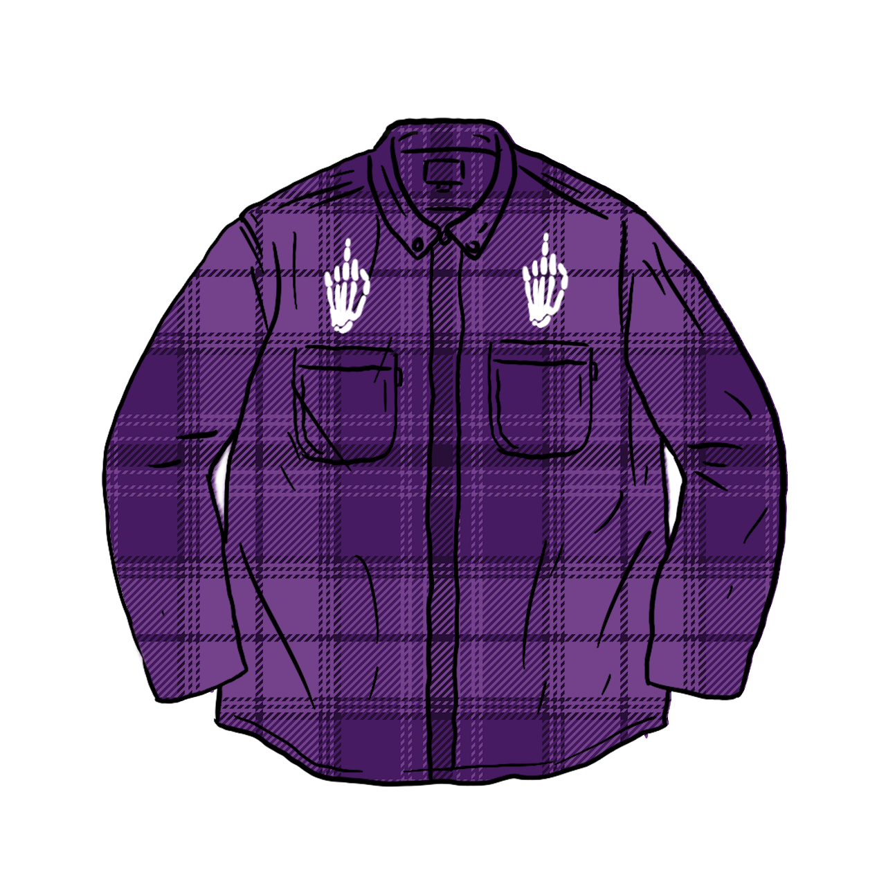 Pre-owned Hysteric Glamour Plaid Flannel Shirt Purple