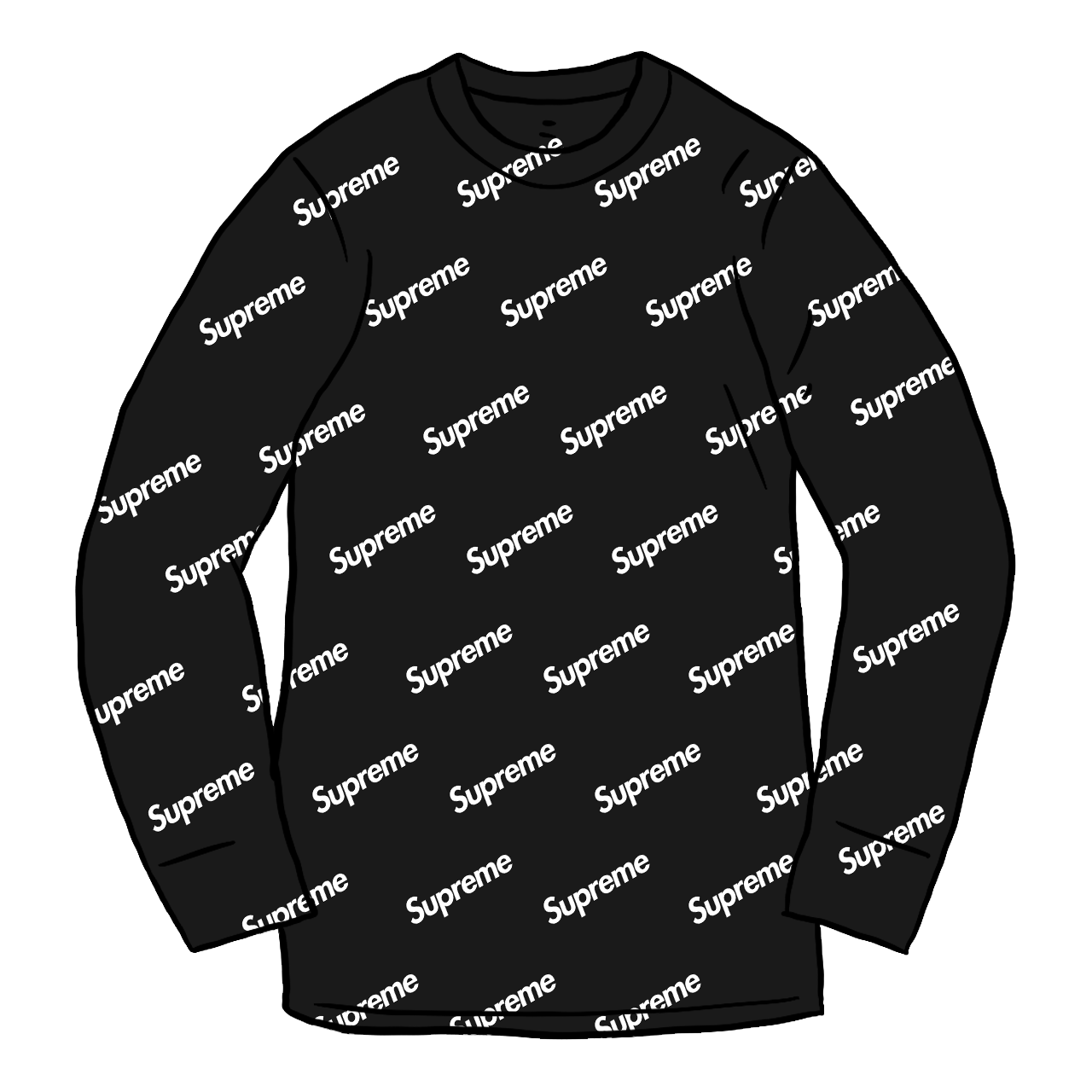 supreme hanes tee black