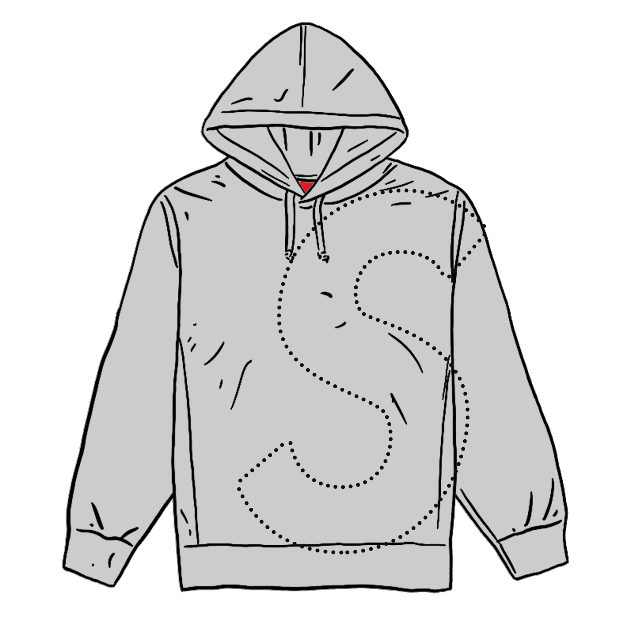 Pre-owned Supreme  Laser Cut S Logo Hooded Sweatshirt Heather Grey