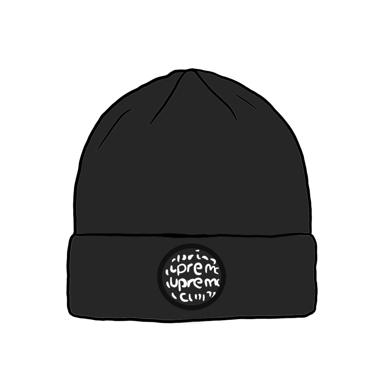 Pre-owned Supreme  Lenticular Patch Beanie Black