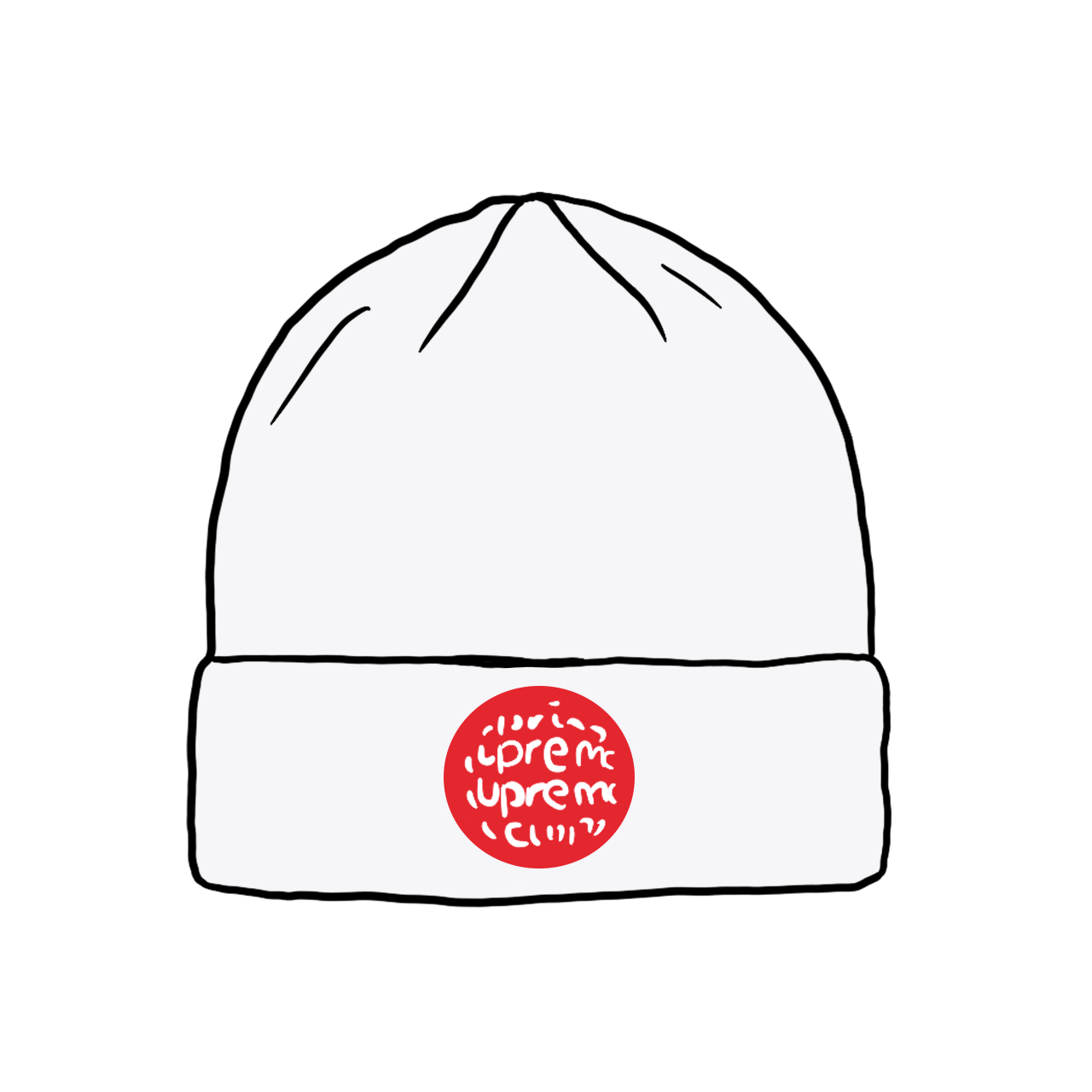 Pre-owned Supreme  Lenticular Patch Beanie White