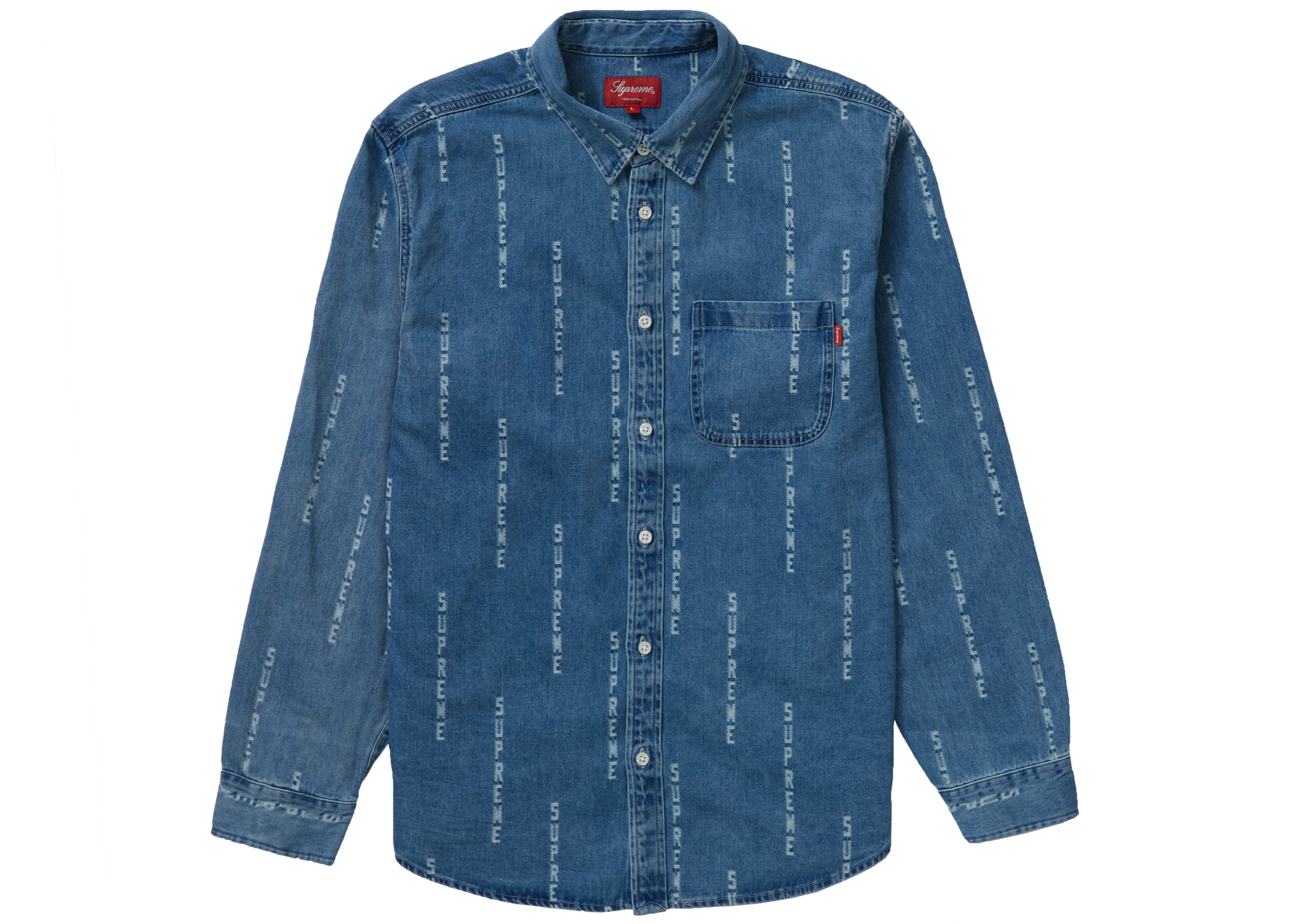 supreme jacquard denim shirt