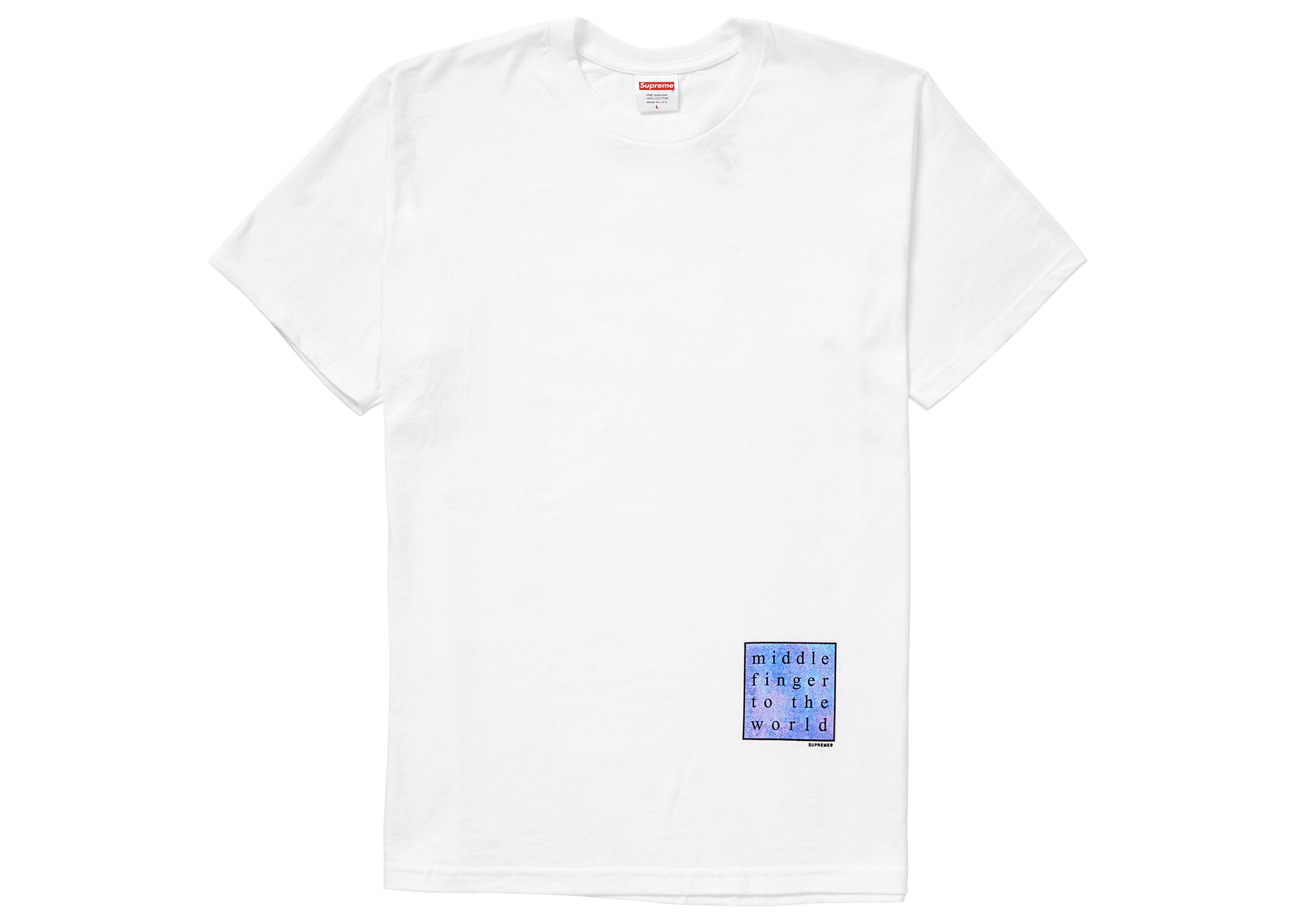 Supreme Middle Finger to the World Tee White