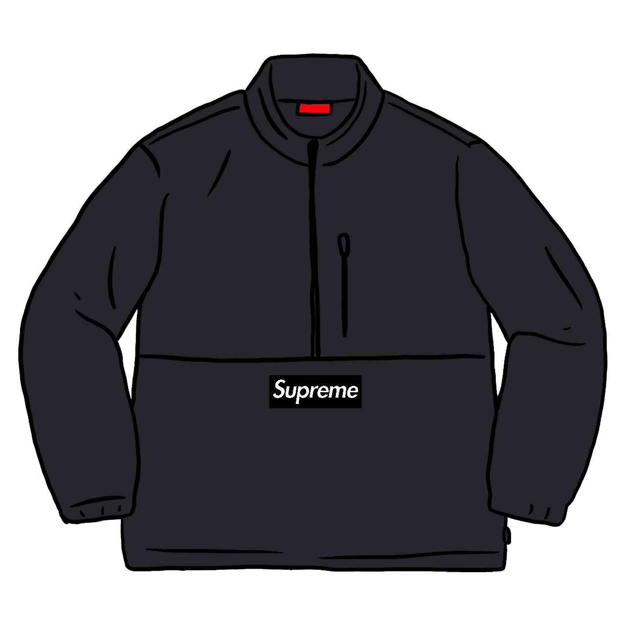 supreme polartec half zip