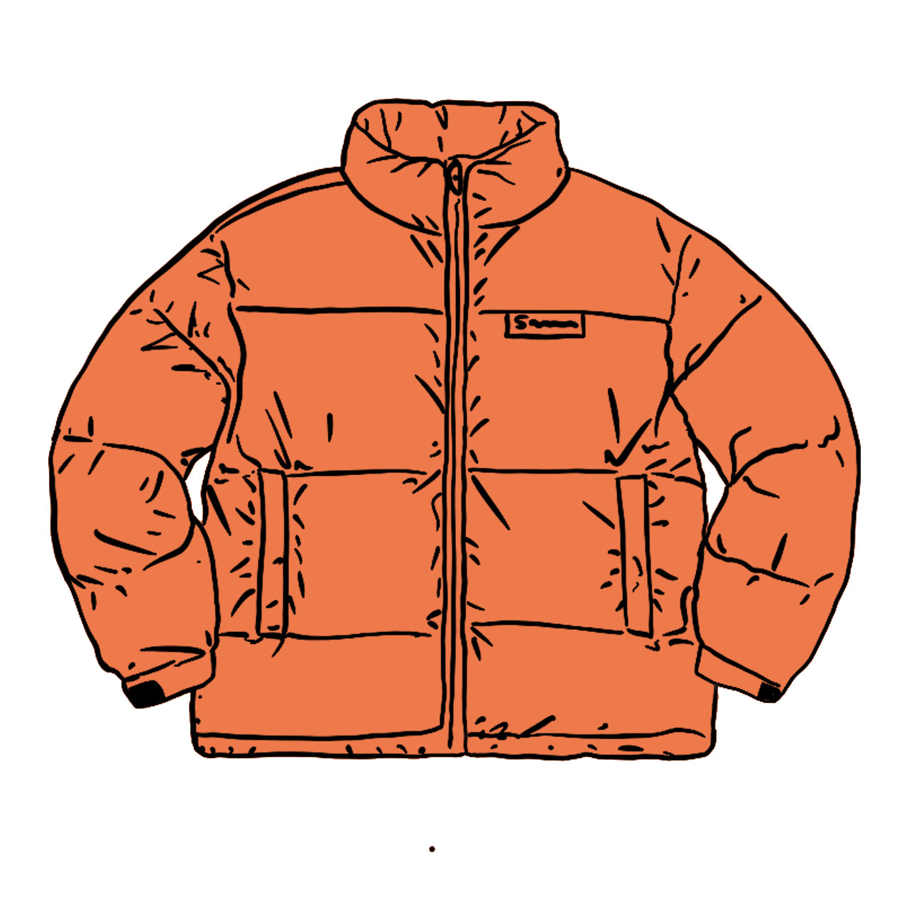 supreme jacket orange