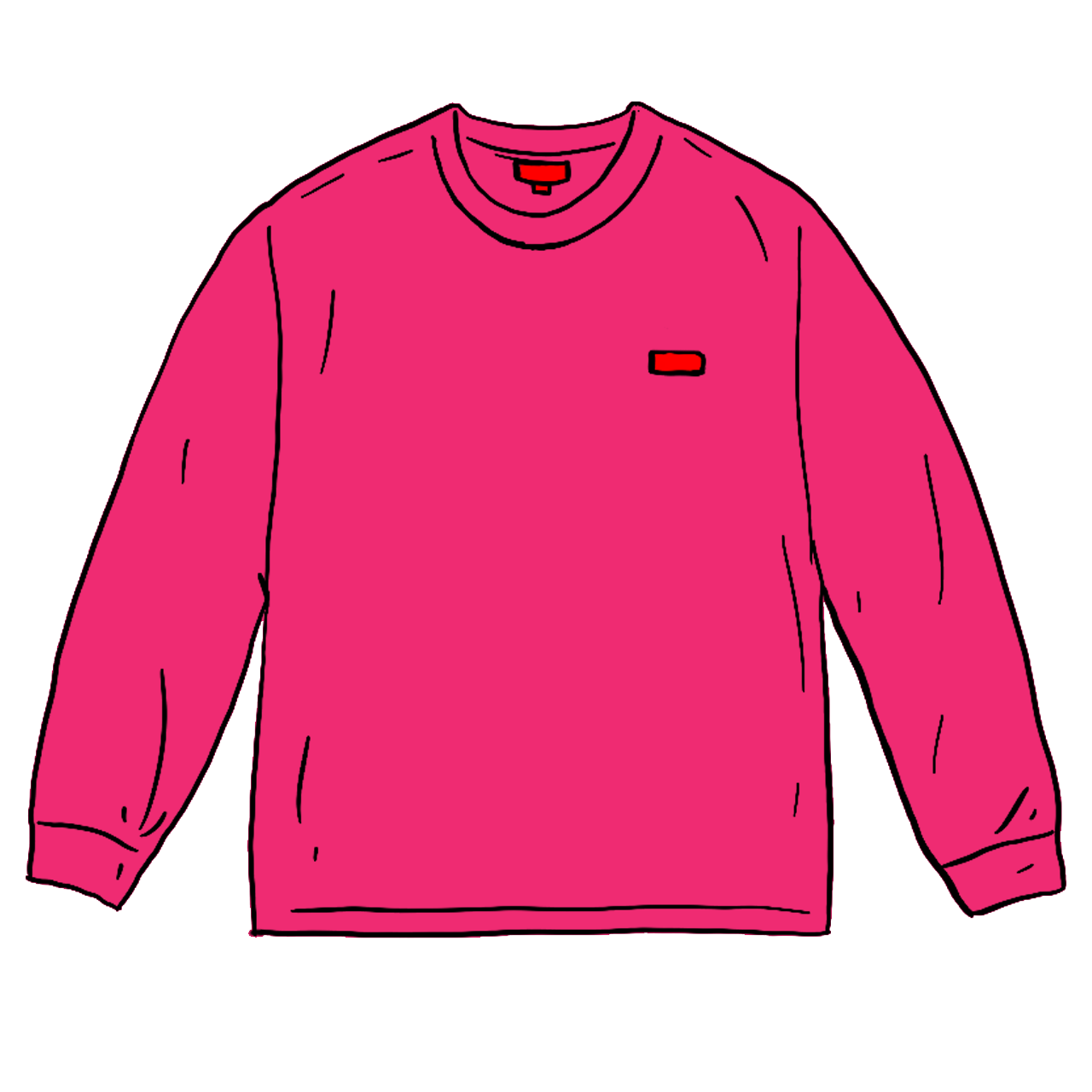 Pre-owned Supreme Small Box L/s Tee (ss21) Fuchsia | ModeSens