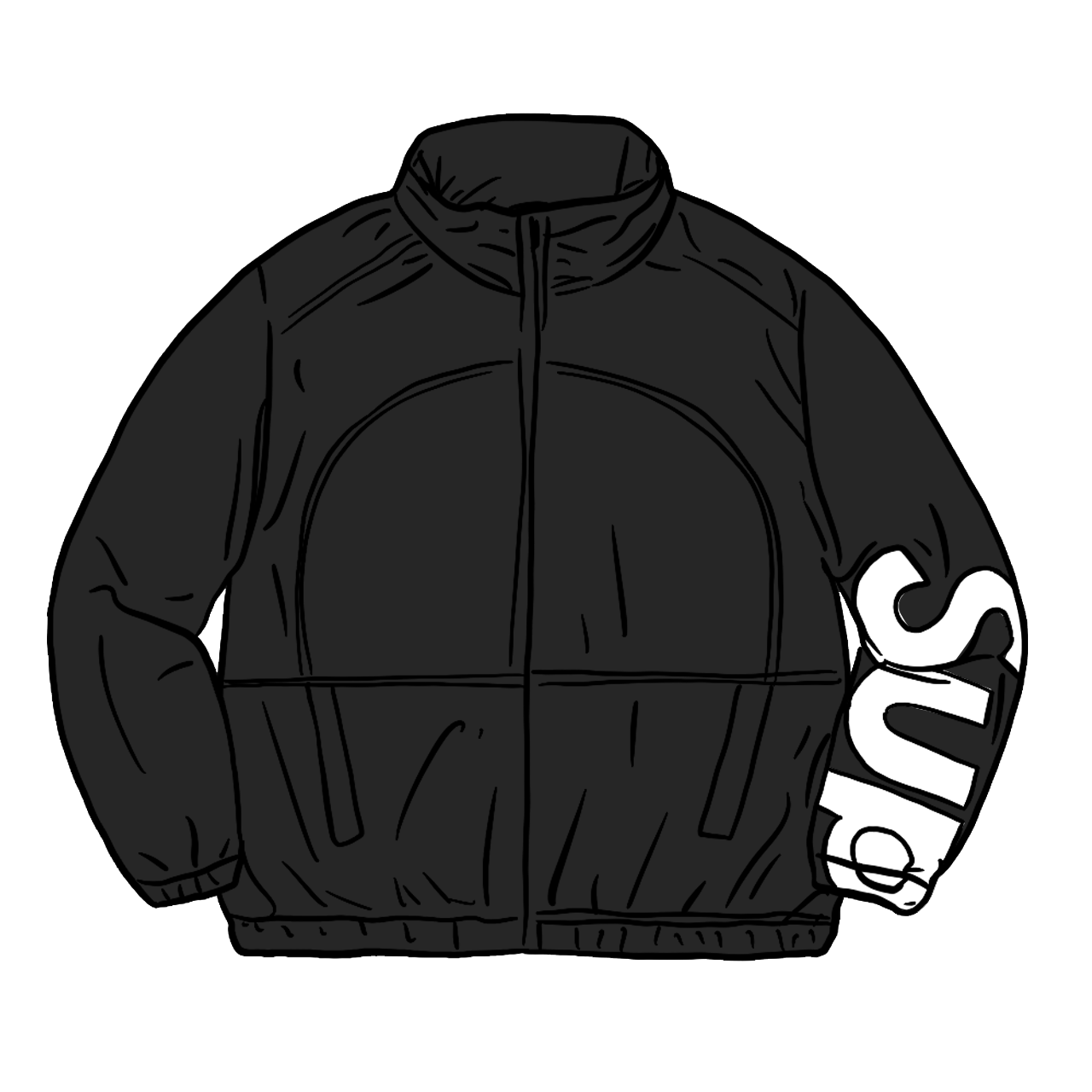 Pre-owned Supreme  Spellout Track Jacket Black