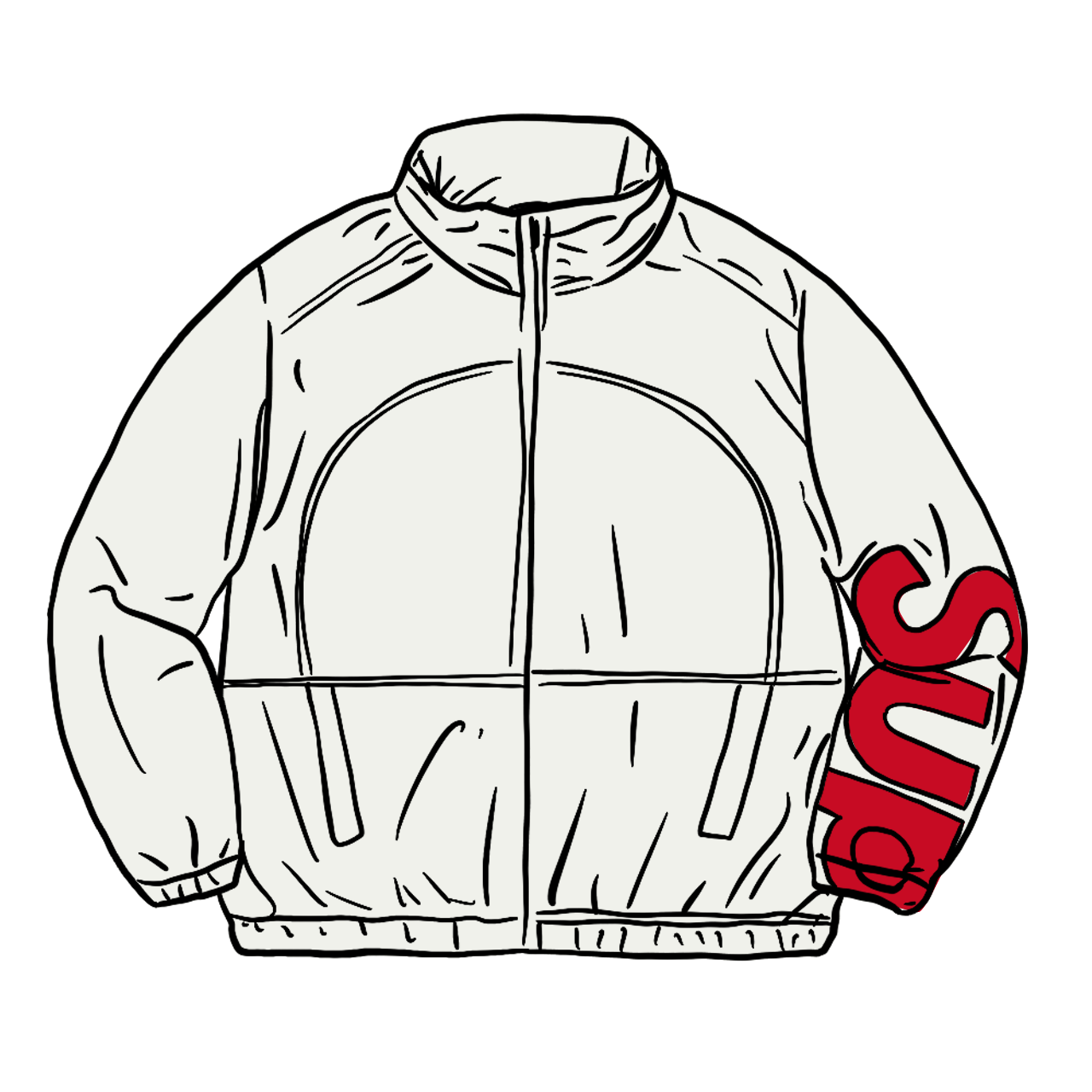 Pre-owned Supreme  Spellout Track Jacket White