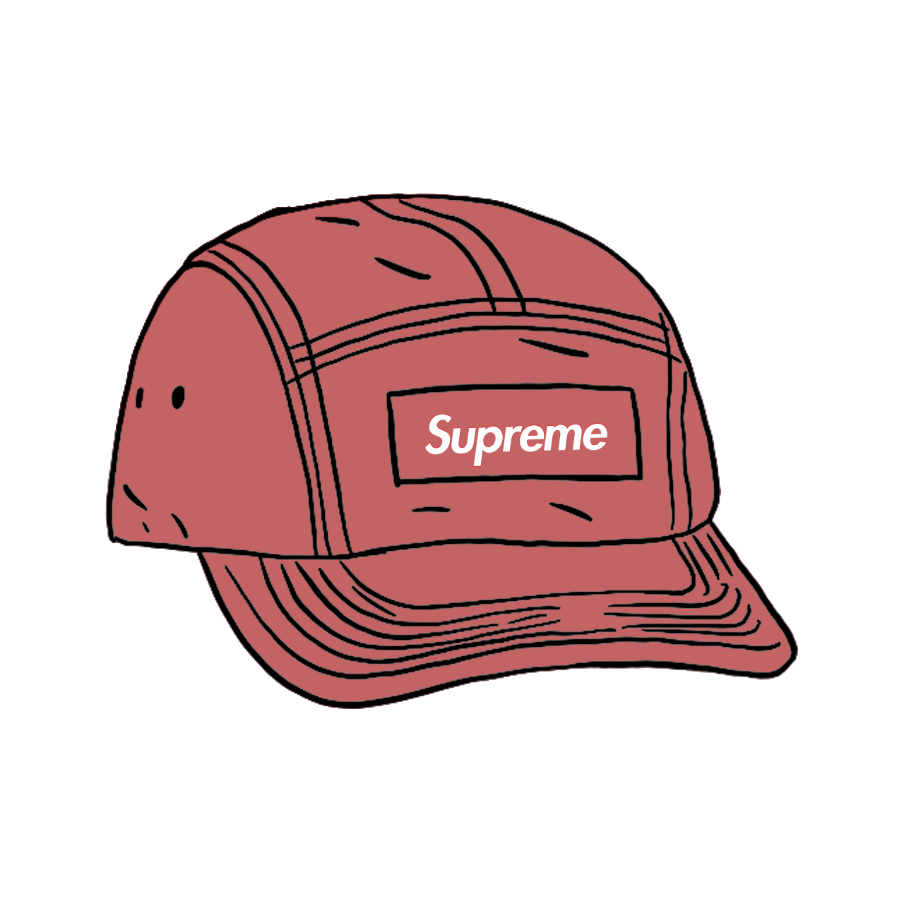 Pre-owned Supreme  Spray Canvas Camp Cap Pink