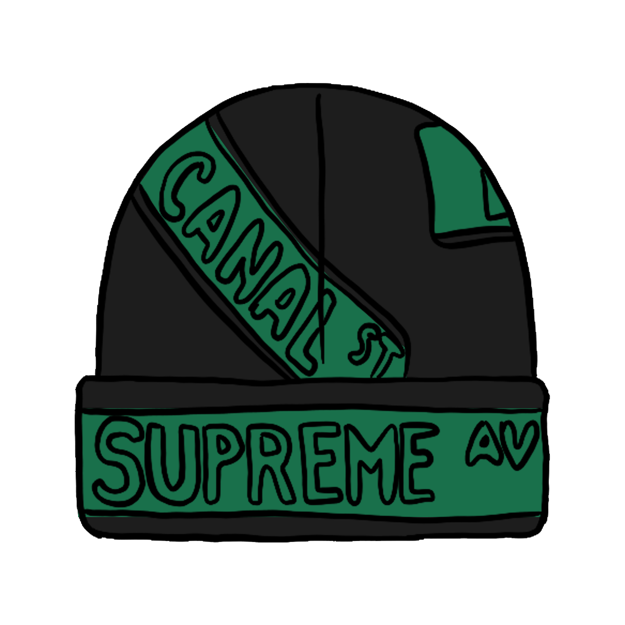 Pre-owned Supreme  Street Signs Beanie Black