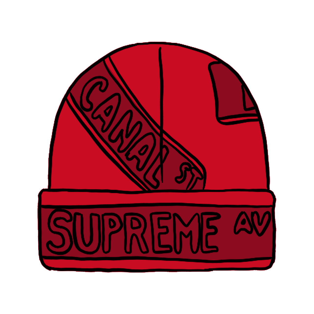 Pre-owned Supreme  Street Signs Beanie Red