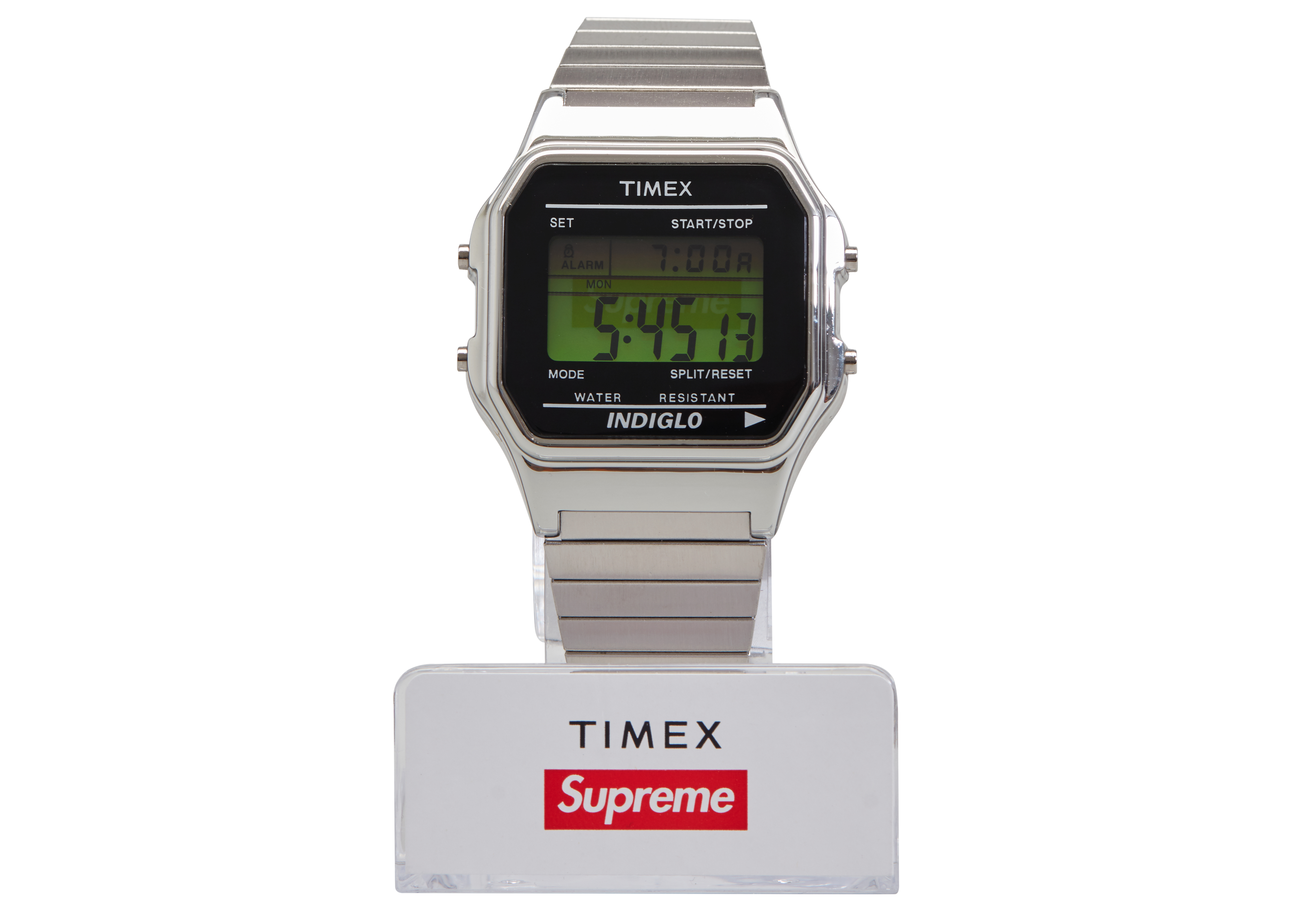 digital watch silver