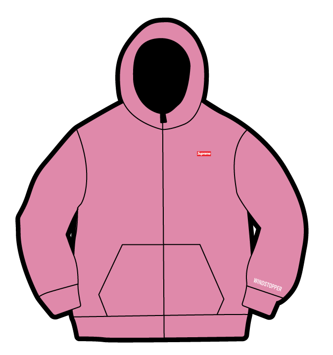 supreme windstopper zip up hooded