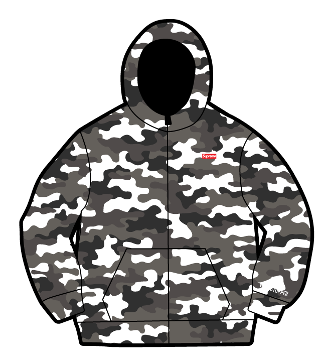 supreme windstopper zip up hooded