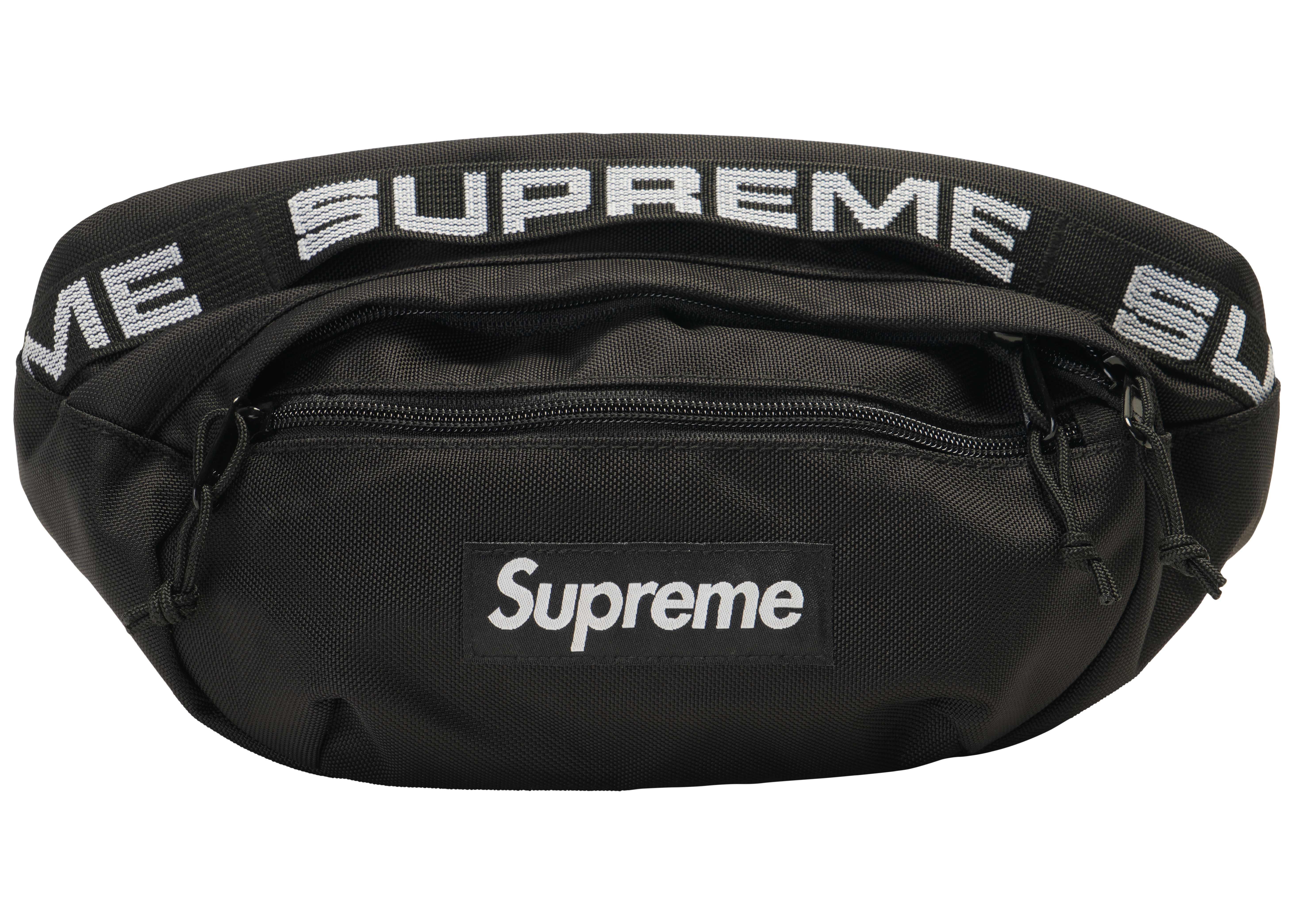 supreme black waist bag