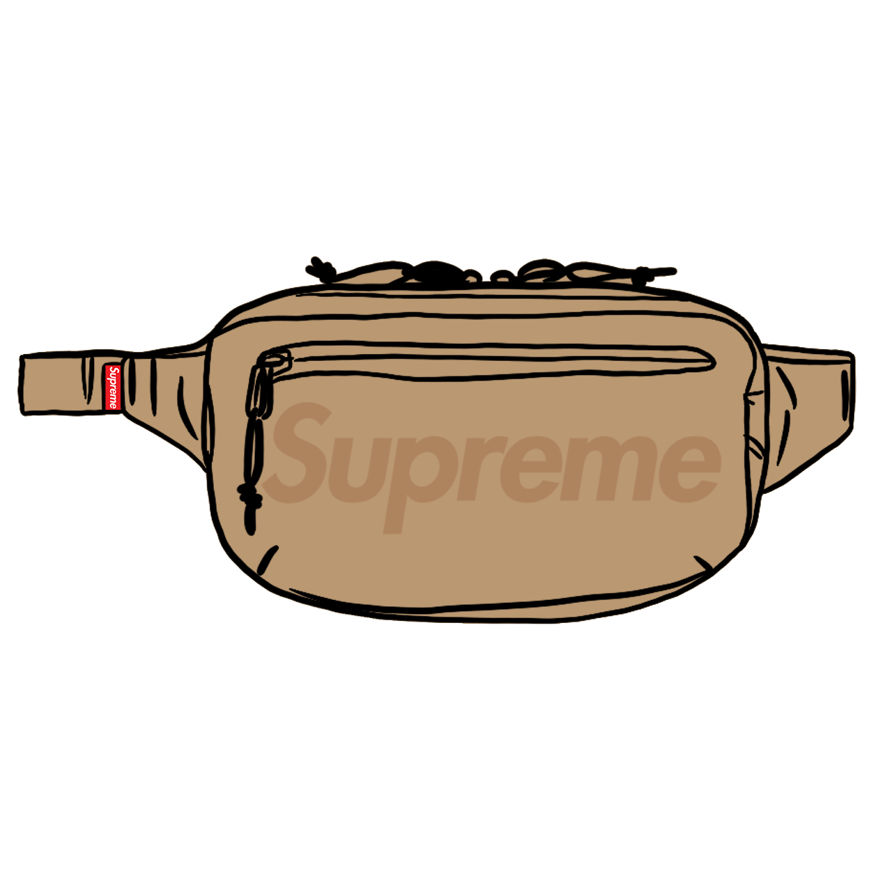 Pre-owned Supreme Waist Bag (ss21) Tan