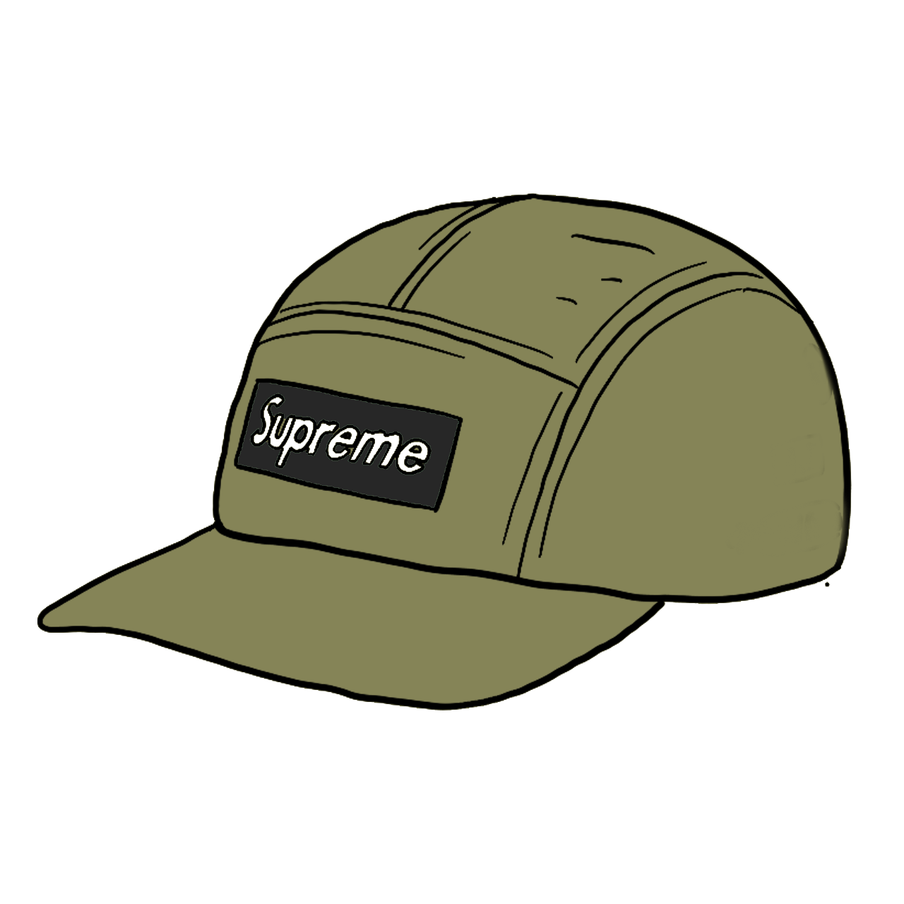 Pre-owned Supreme Washed Chino Twill Camp Cap (ss21) Light Olive