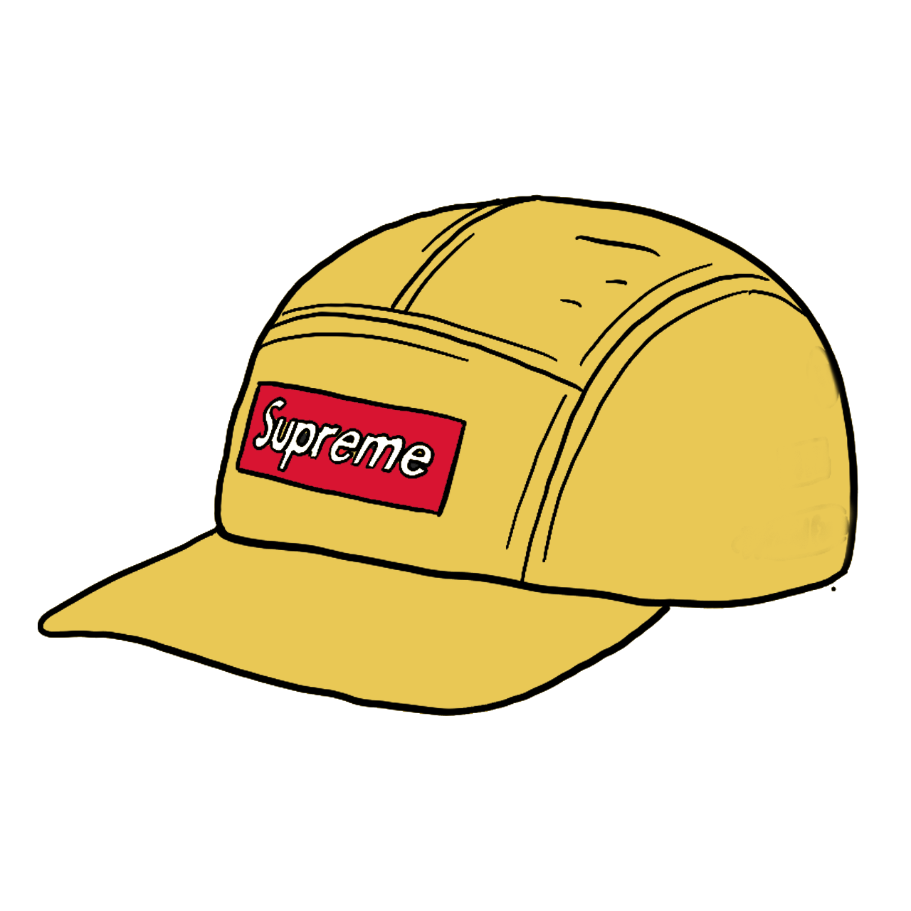 Pre-owned Supreme Washed Chino Twill Camp Cap (ss21) Light Yellow