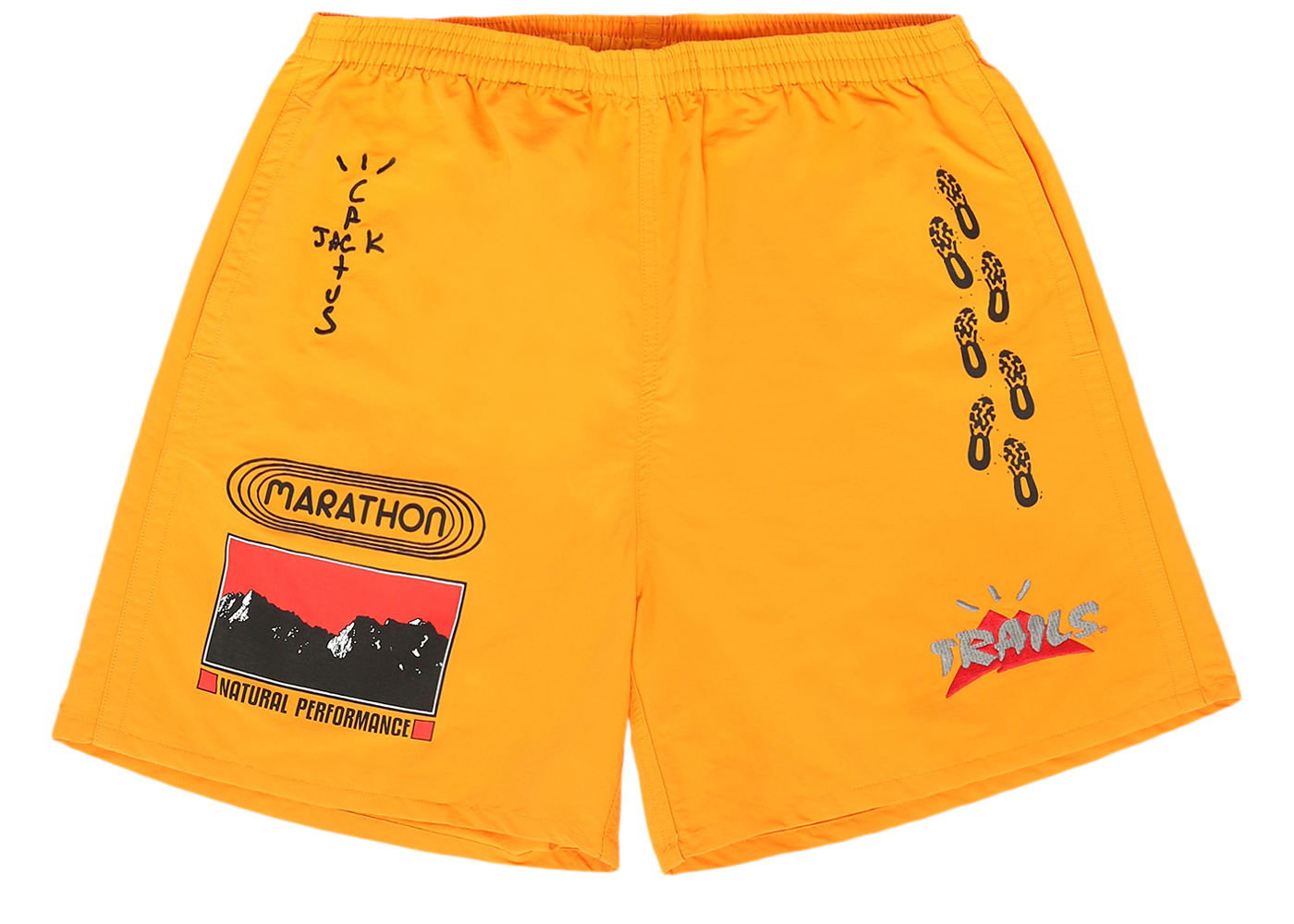 Pre-owned Travis Scott  Path Shorts Gold