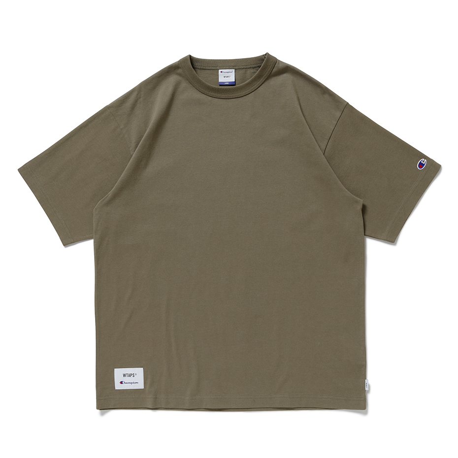 Pre-owned Wtaps  X Champion Short Sleeve T-shirt Olivedrab