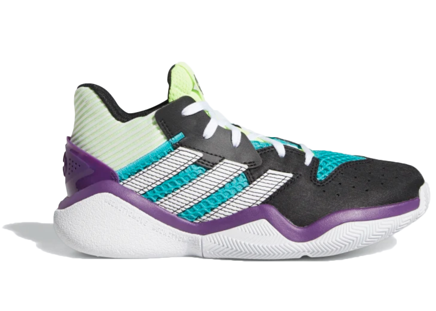 Pre-owned Adidas Originals  Harden Stepback Signal Green (gs) In Core Black/cloud White/signal Green