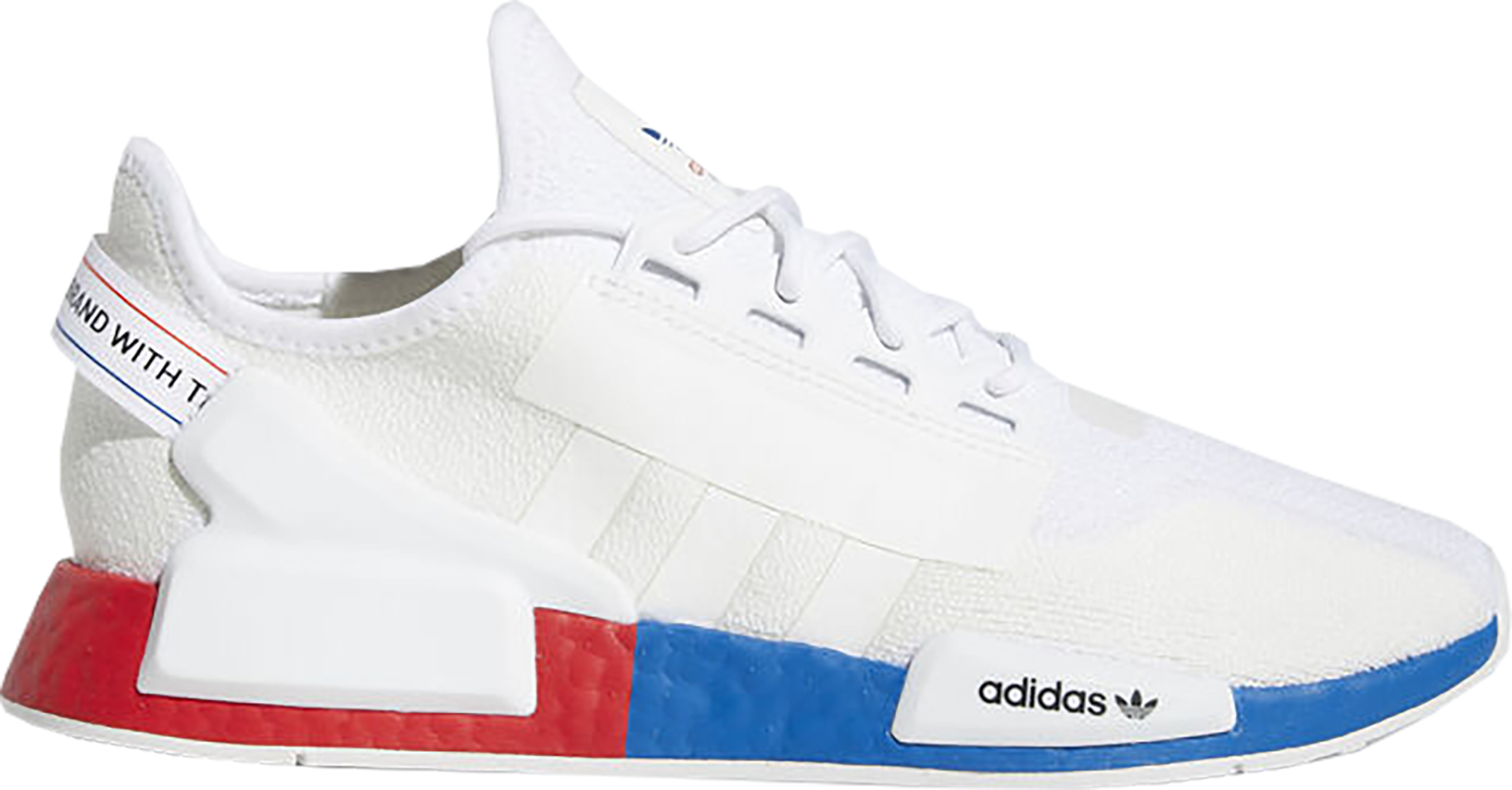 nmd white with red